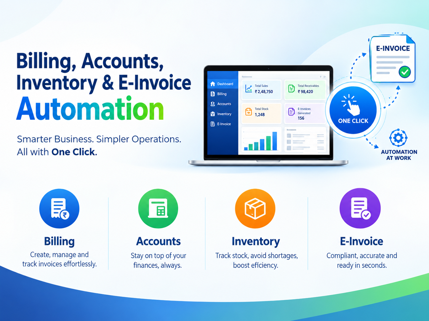 Billing, stock and accounts in one system